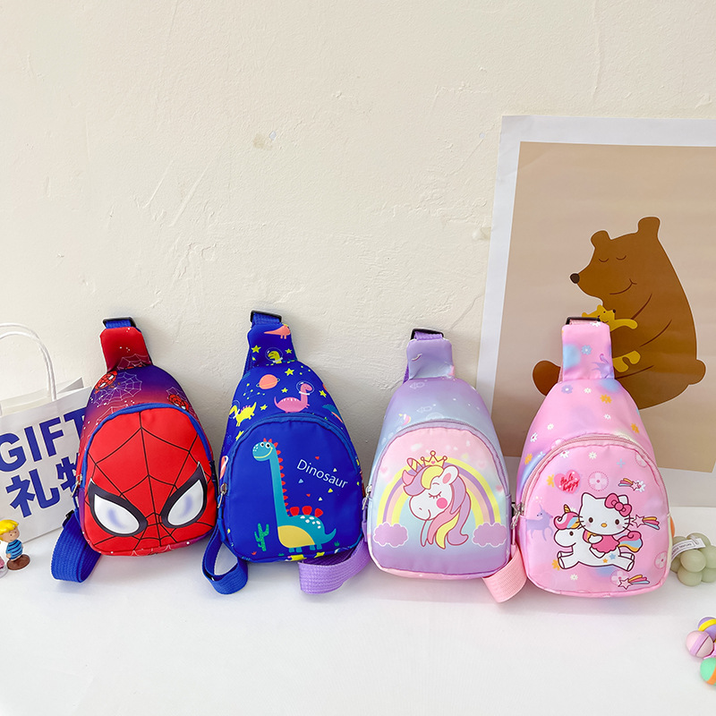 Cartoon Dinosaur Unicorn Children's Crossbody Bag Waterproof and Durable Adjustable Boys and Girls Fashion Shoulder Bag