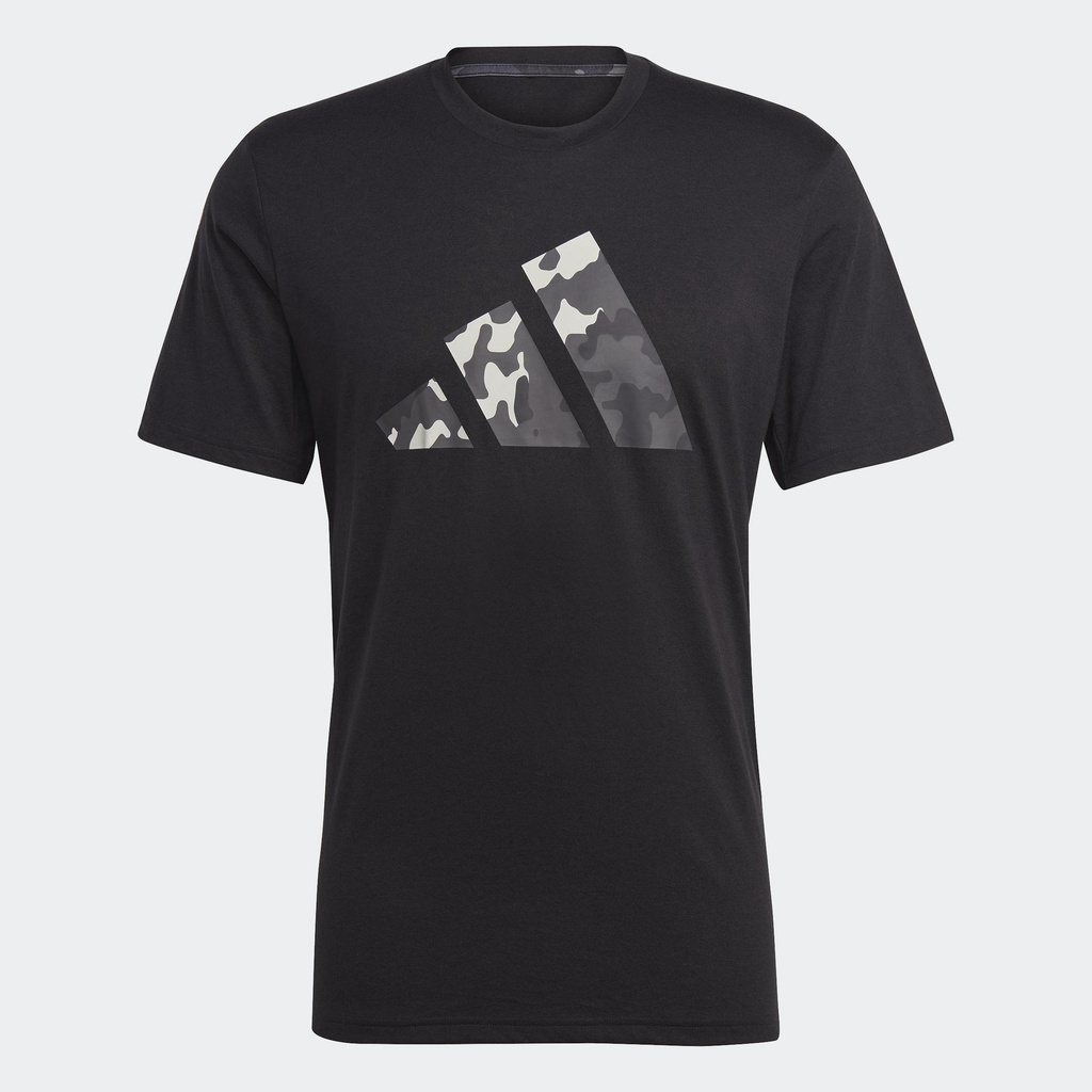 adidas Training Train Essentials Seasonal Logo Training Tee Men Black IB8256