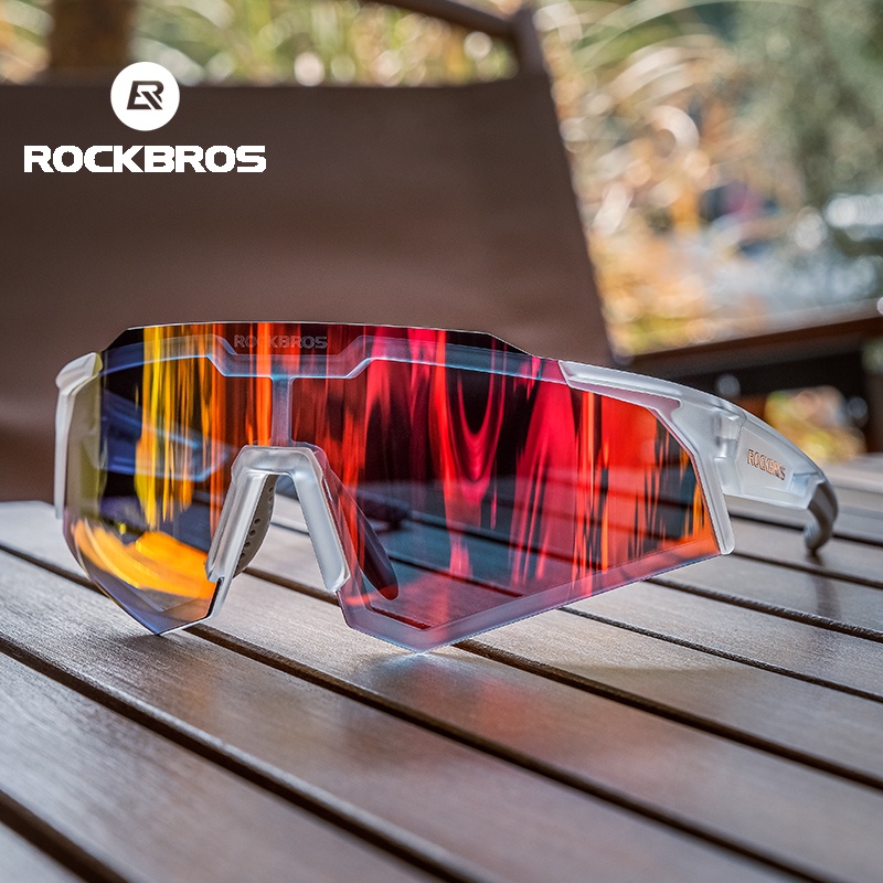 ROCKBROS Cycling Glasses Photochromic Polarized Built-in Myopia Frame Men Women Windproof Bicycle Outdoor Sports Glasses